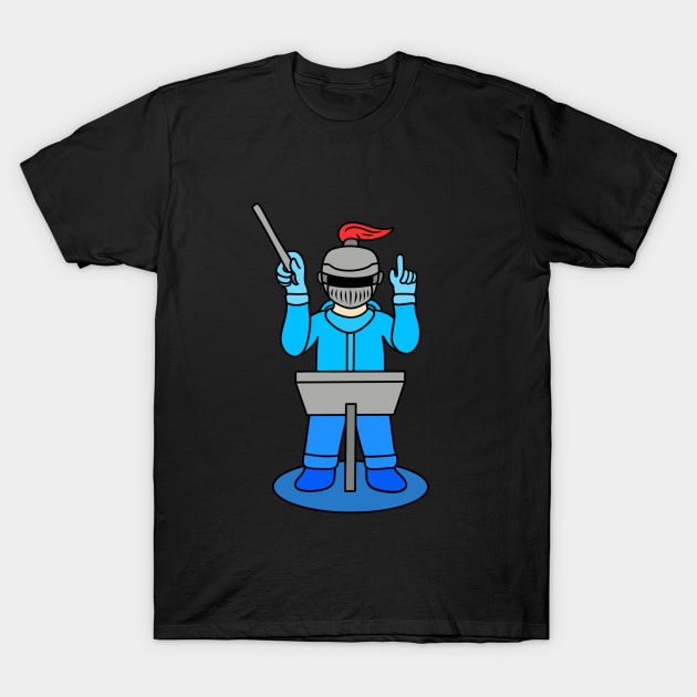 Funny music conductor knight T-Shirt by Andrew Hau